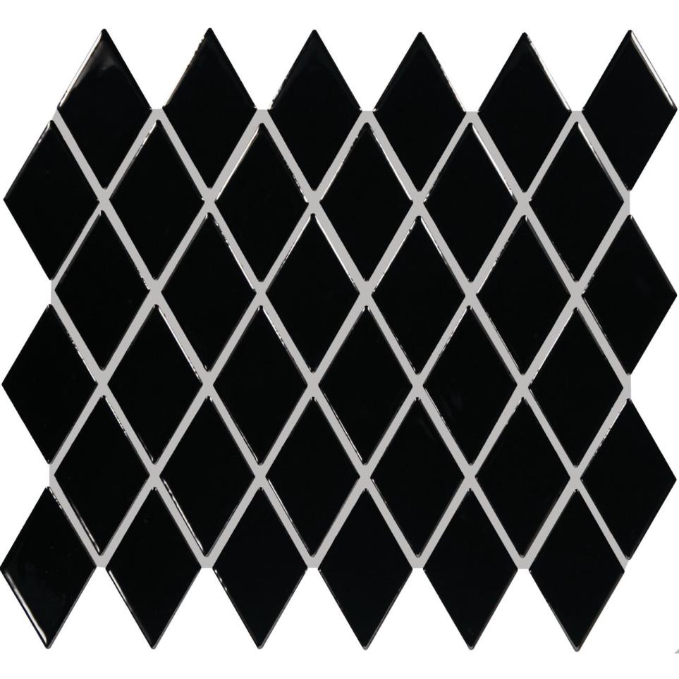 Mosaic Black Glossy Black Tile