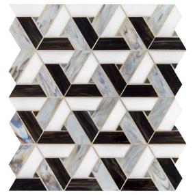 Mosaic Midnight Dream Glass Black Tile