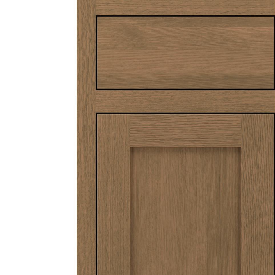 Square Gunny Medium Finish Square Cabinets