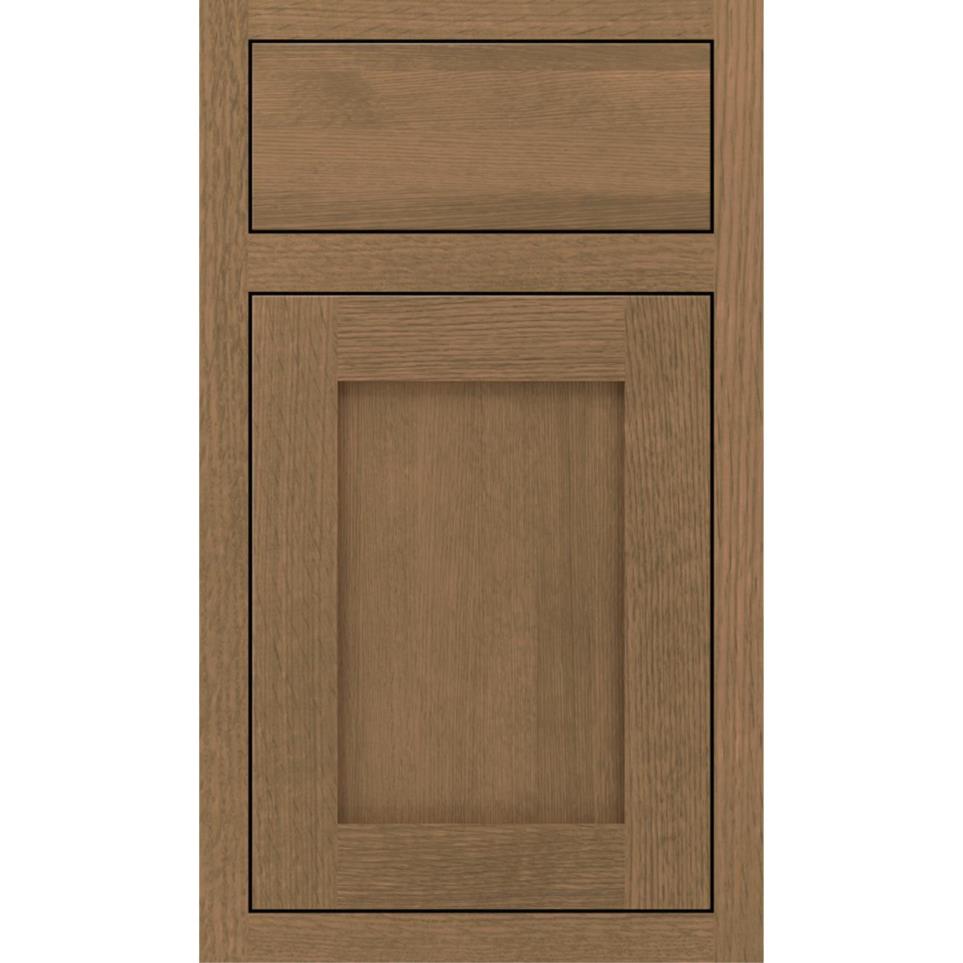 Square Gunny Medium Finish Square Cabinets