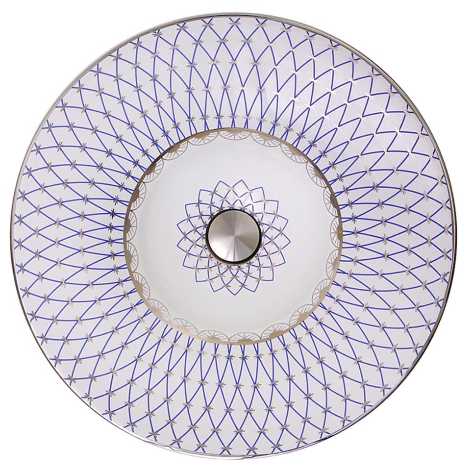 Bath White/Blue  Bathroom Sinks