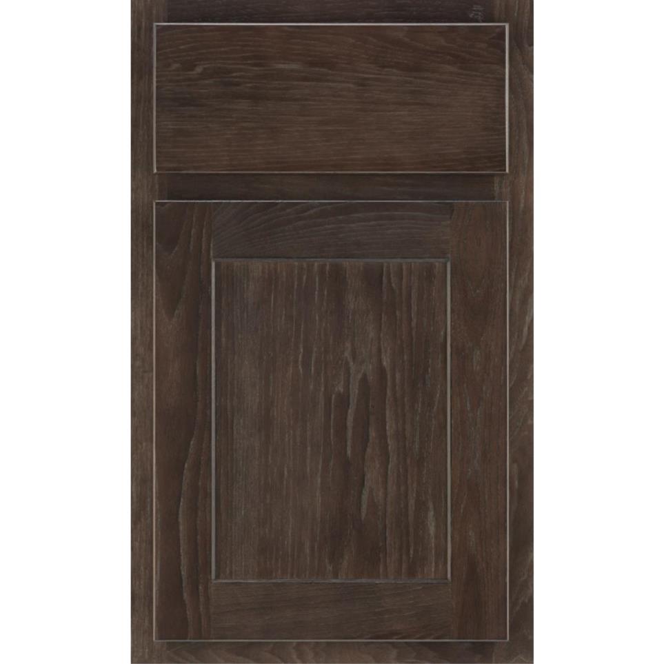 Square Thatch Dark Finish Square Cabinets