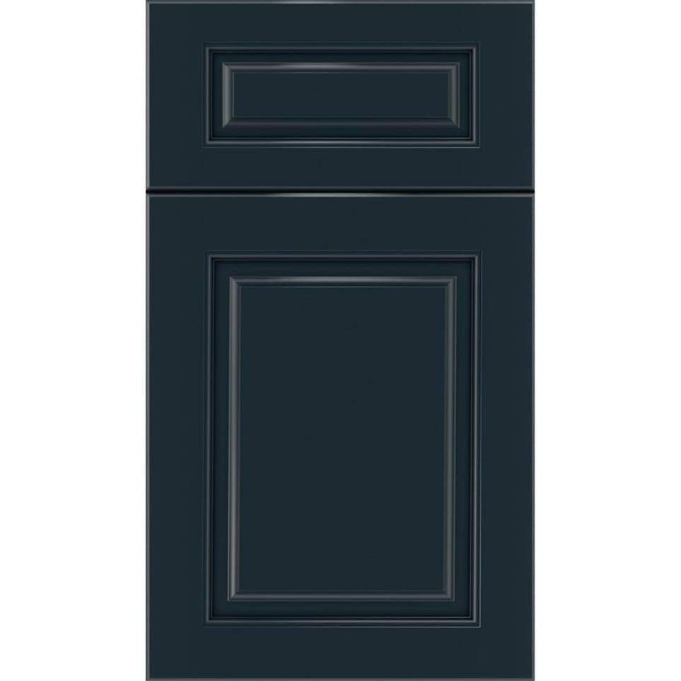 Square Gunmetal Blue Dark Finish Square Cabinets