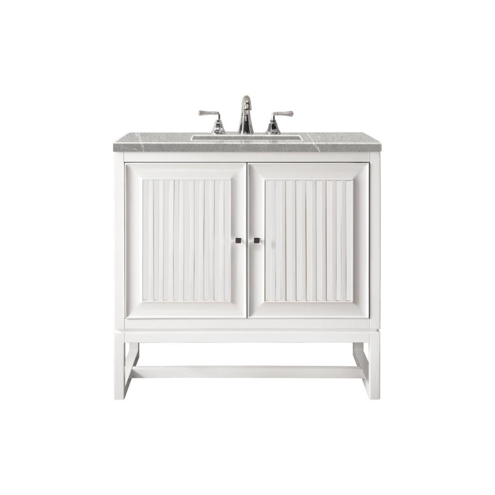 Base with Sink Top Glossy White White Vanities