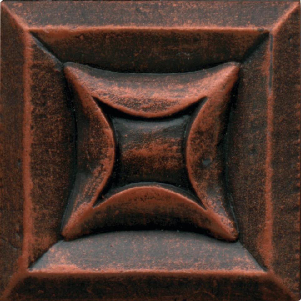 Decoratives and Medallions Guilded Copper Satin Brown Tile