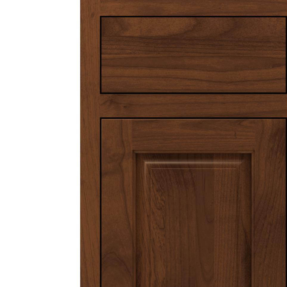 Square Sepia Dark Finish Square Cabinets