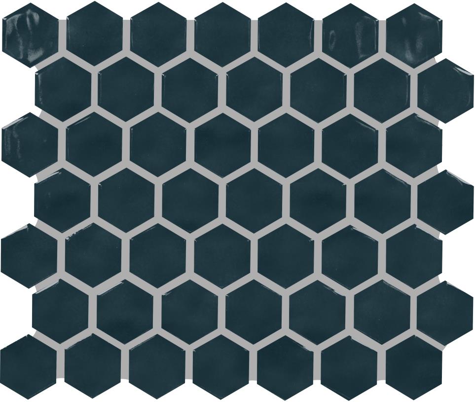 Mosaic Dark Blue Glossy Blue Tile