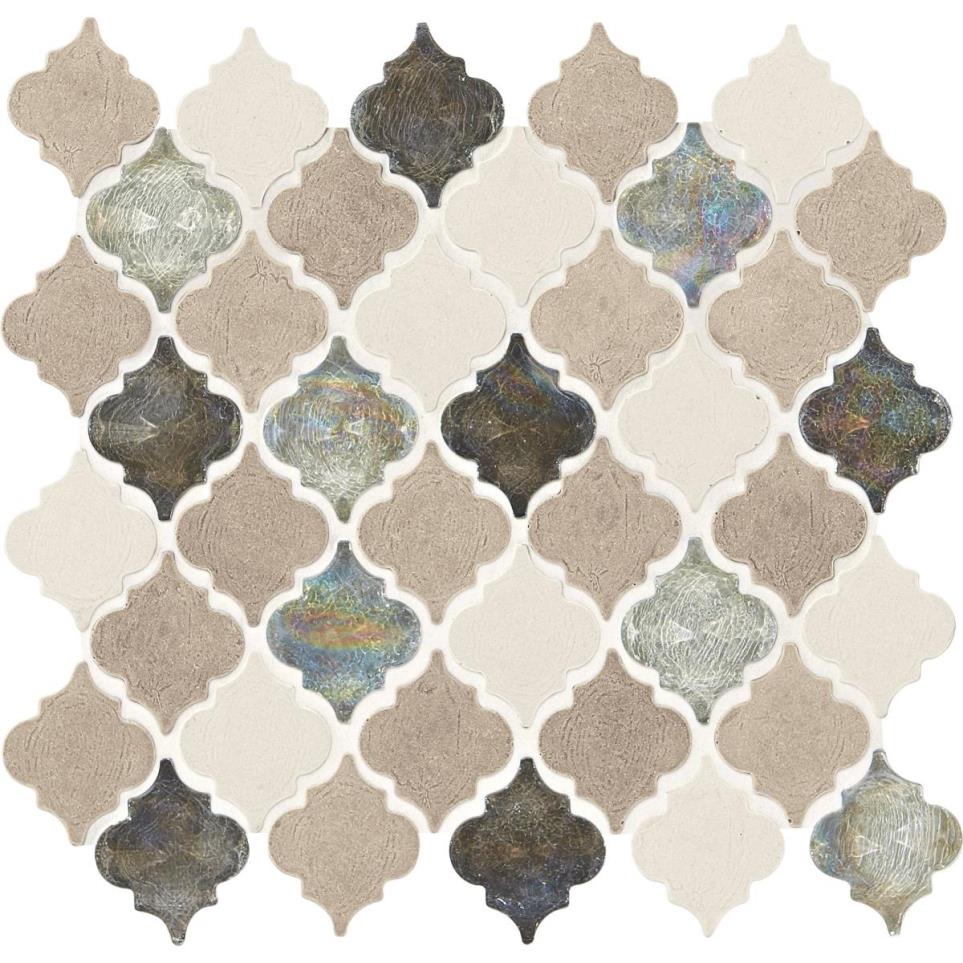 Mosaic Blanc Et Beige Mix Beige/Tan Tile