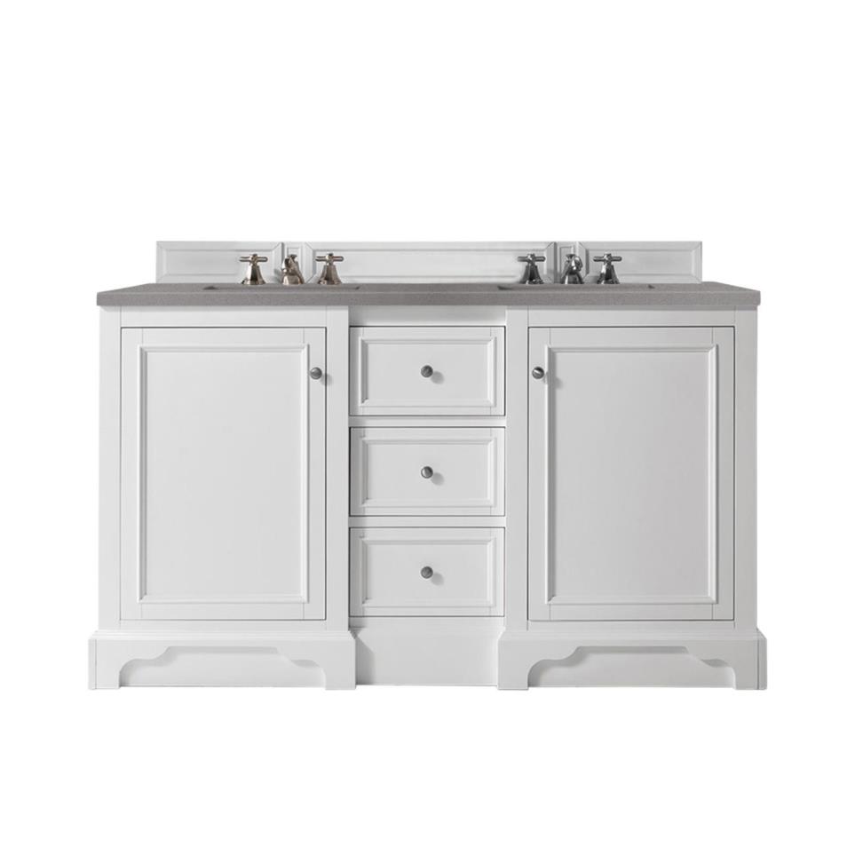 Base with Sink Top Bright White White Vanities