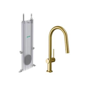 Kitchen Brushed Gold Optic Brass / Gold Faucets