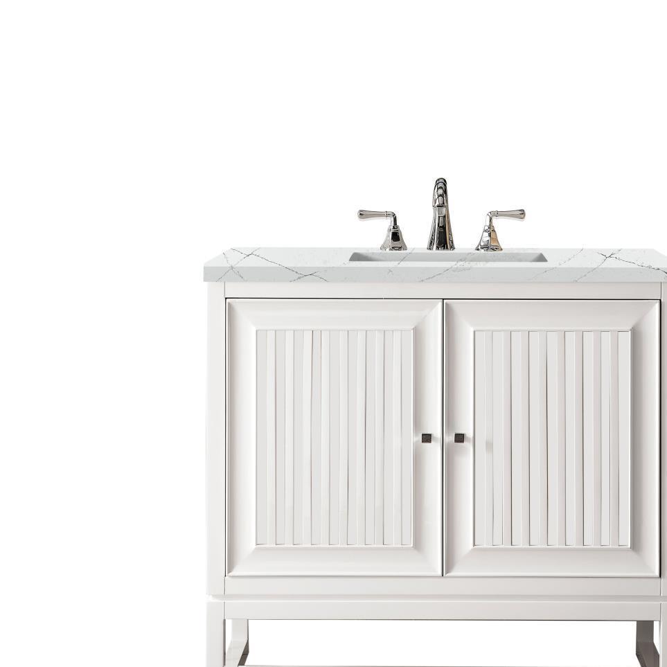 Base with Sink Top Glossy White White Vanities