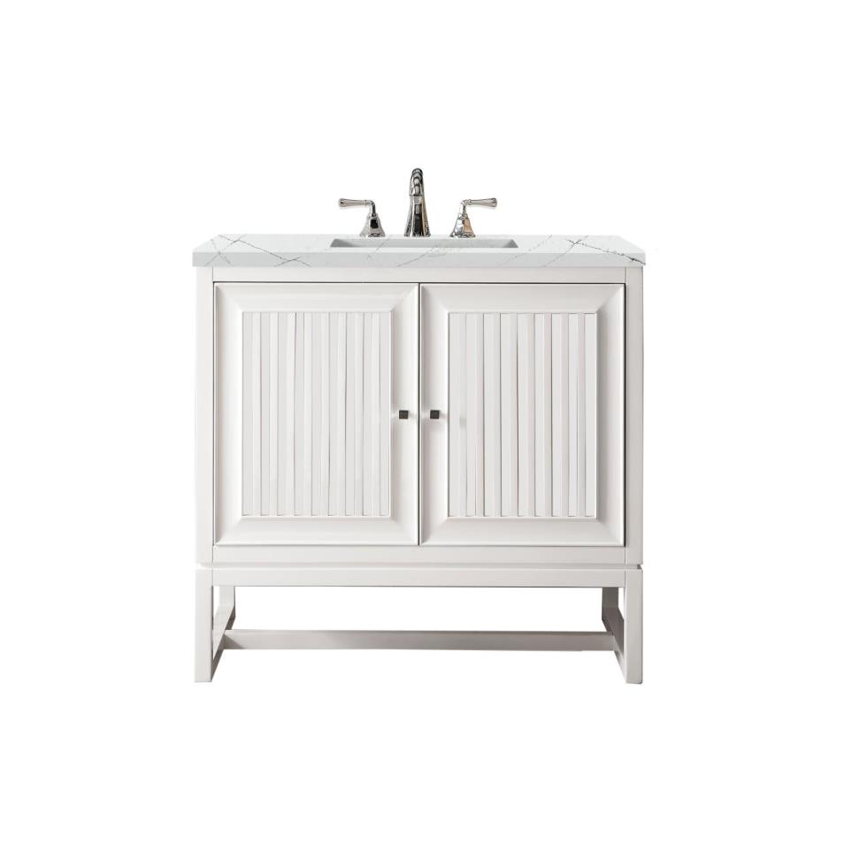 Base with Sink Top Glossy White White Vanities