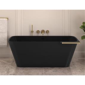 Soaking Tubs Matte Black/Brushed Gold Black Bathtubs