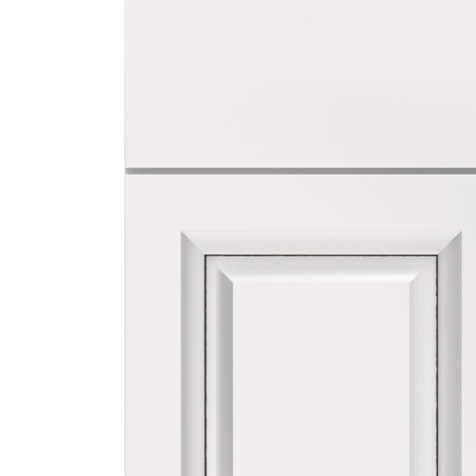 Square White With Grey Stone Detail Glaze - Paint Square Cabinets