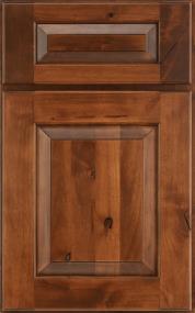 Raised Amaretto Dark Finish Raised Cabinets