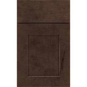 Square Thatch Dark Finish Square Cabinets