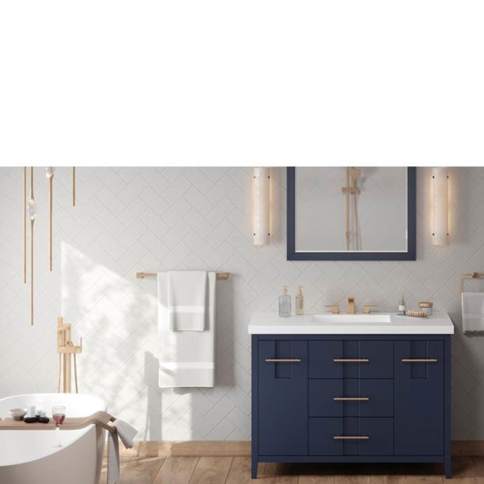 Base with Sink Top Hale Blue Blue / Purple Vanities