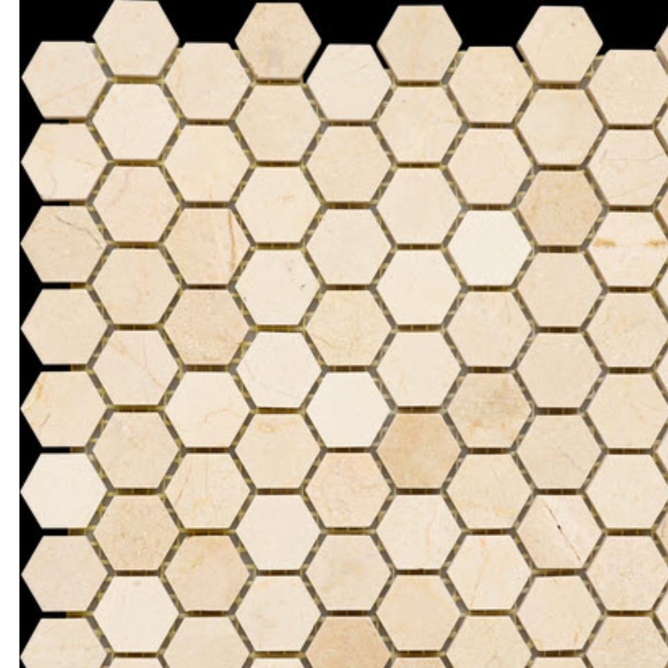 Mosaic Img Cremahex Beige/Tan Tile