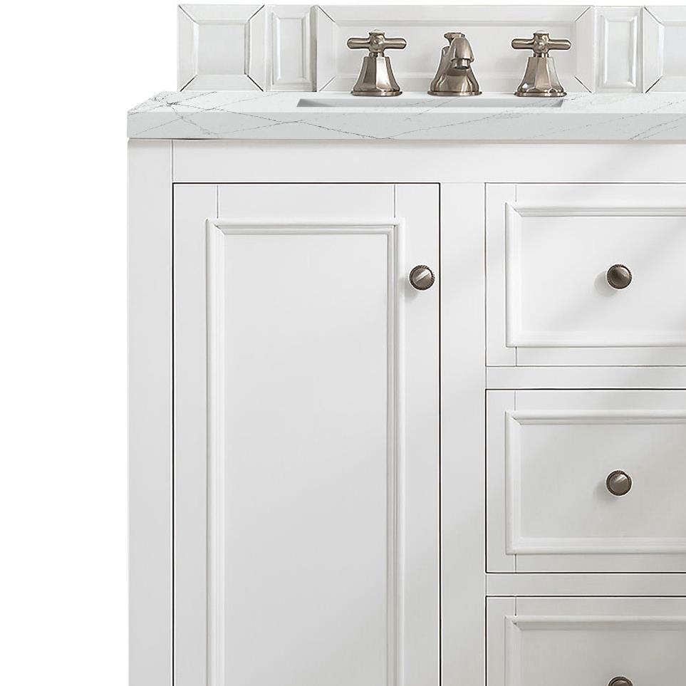 Base with Sink Top Bright White White Vanities