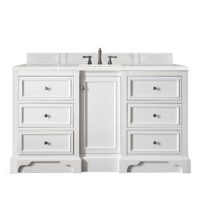 Base with Sink Top Bright White White Vanities