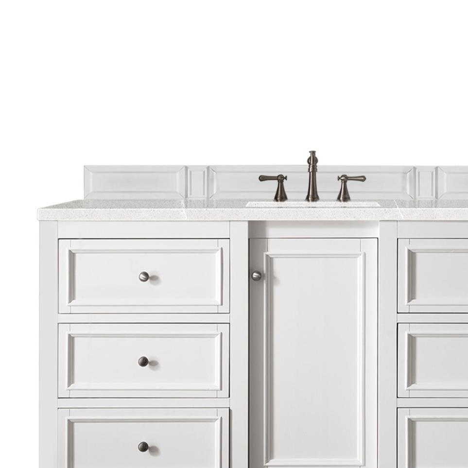 Base with Sink Top Bright White White Vanities