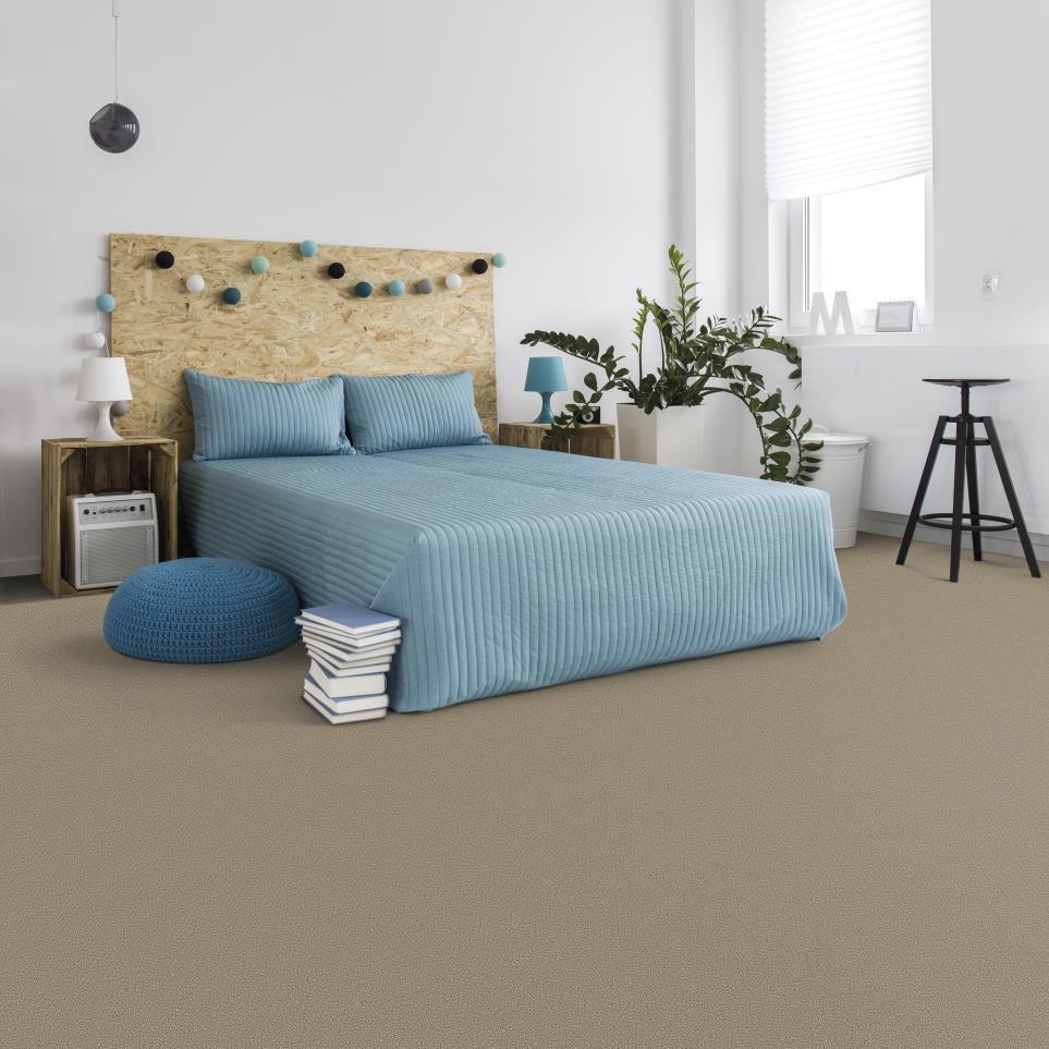 Plush Saxony Wheatfield Beige/Tan Carpet
