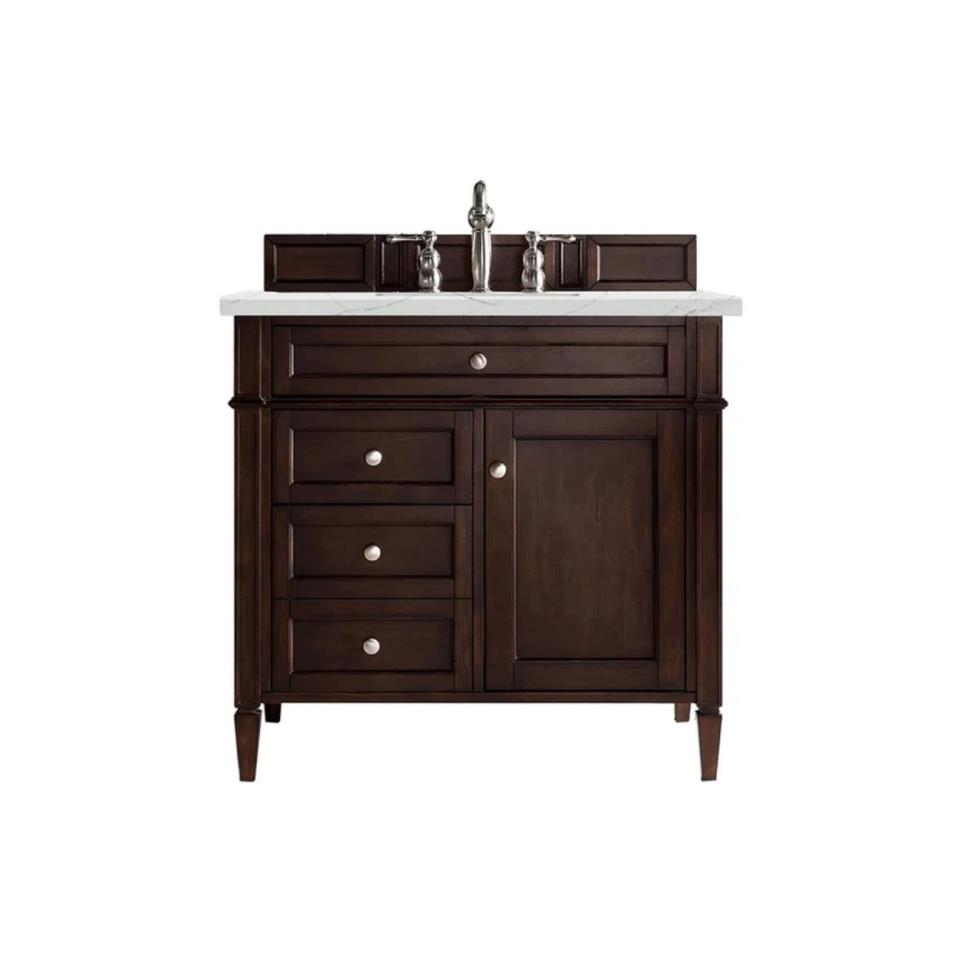 Base with Sink Top Burnished Mahogany Dark Finish Vanities