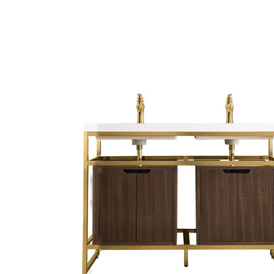 Base with Sink Top Radiant Gold Metal Tones Vanities