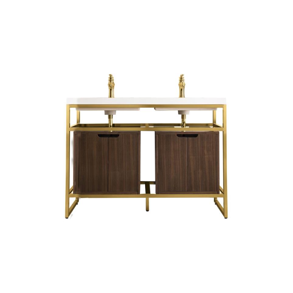 Base with Sink Top Radiant Gold Metal Tones Vanities