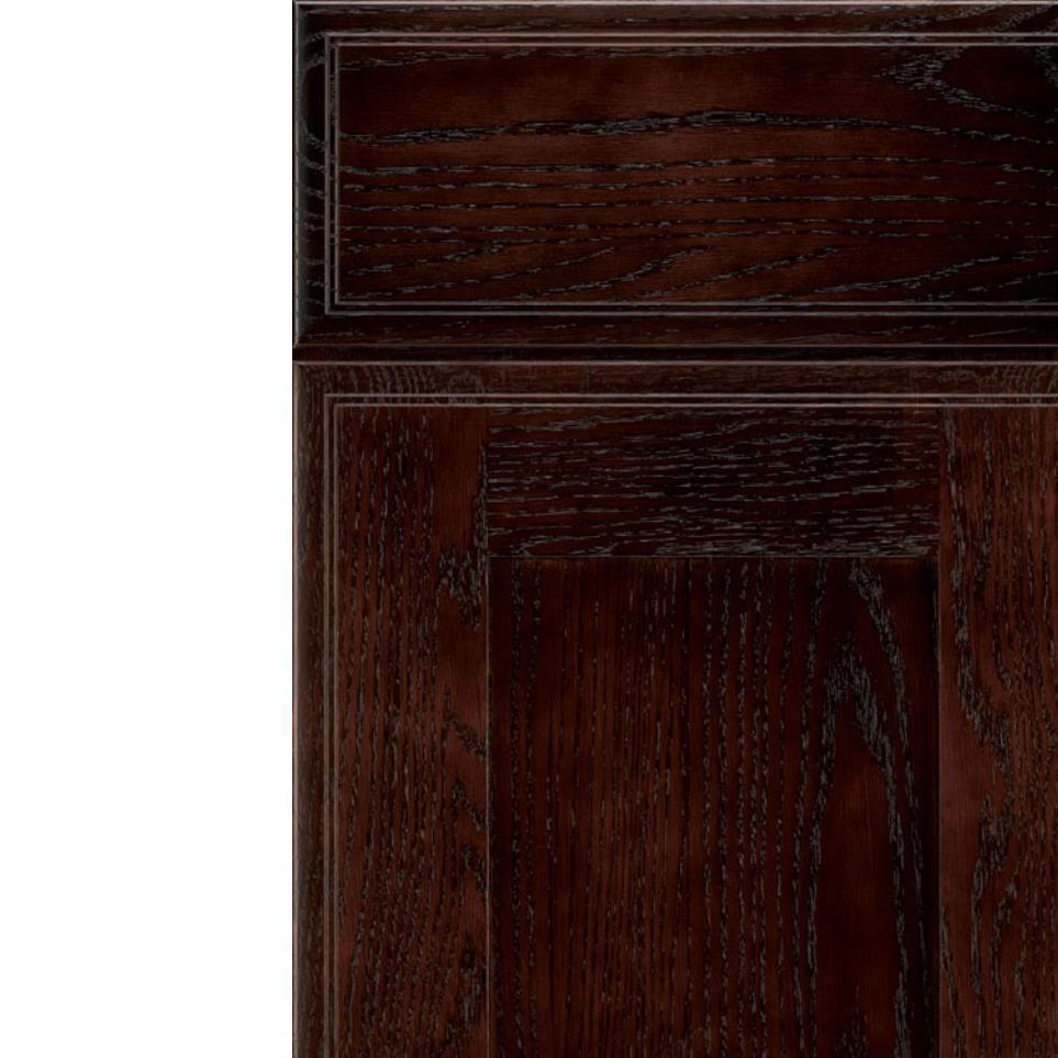 Square Teaberry Dark Finish Square Cabinets