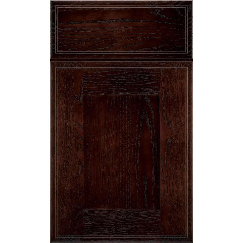 Square Teaberry Dark Finish Square Cabinets