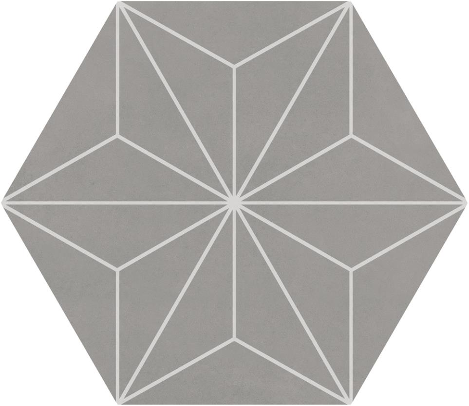 Tile Memory Grey Asanoha Matte Gray Tile