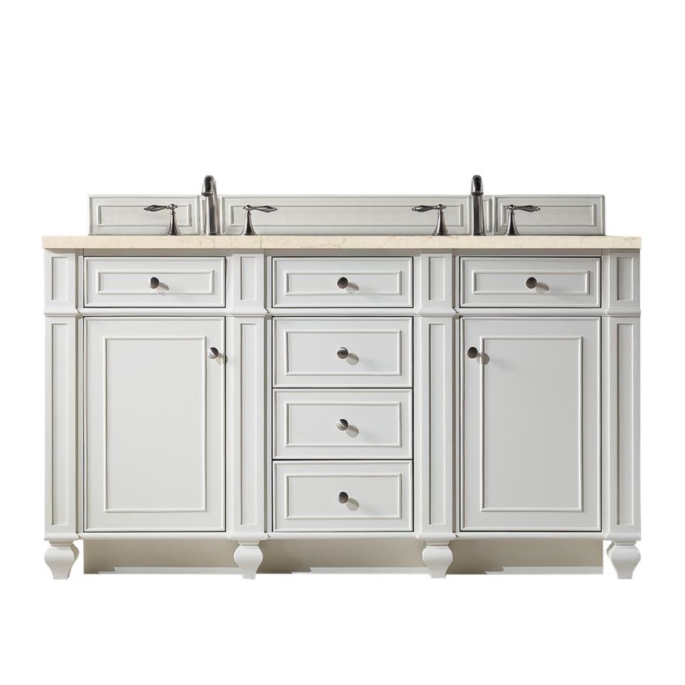 Base with Sink Top Bright White White Vanities