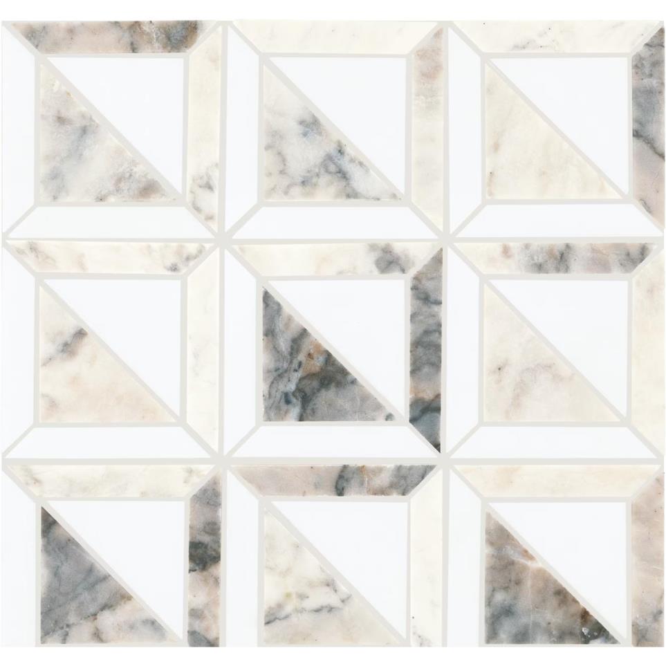 Mosaic Illusive Blend Polished Gray Tile