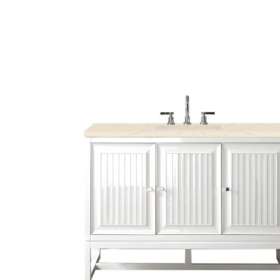 Base with Sink Top Glossy White White Vanities