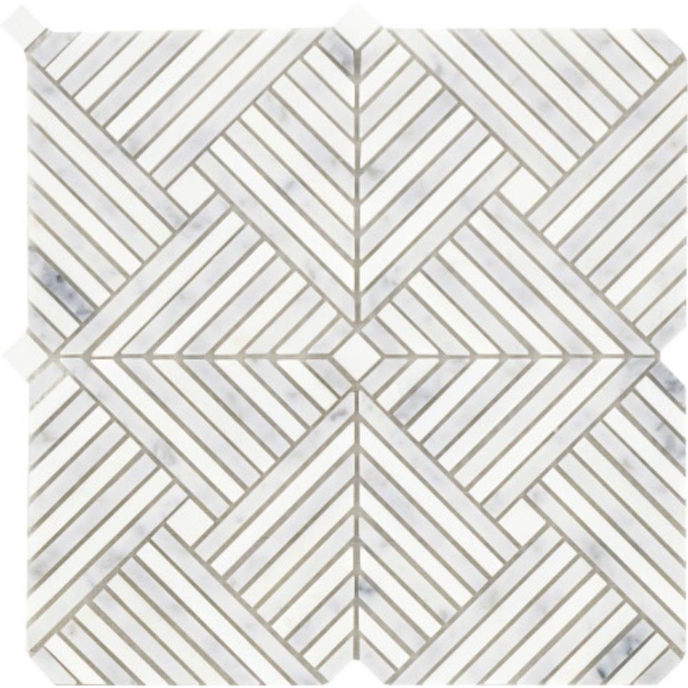 Mosaic Silver White Tile