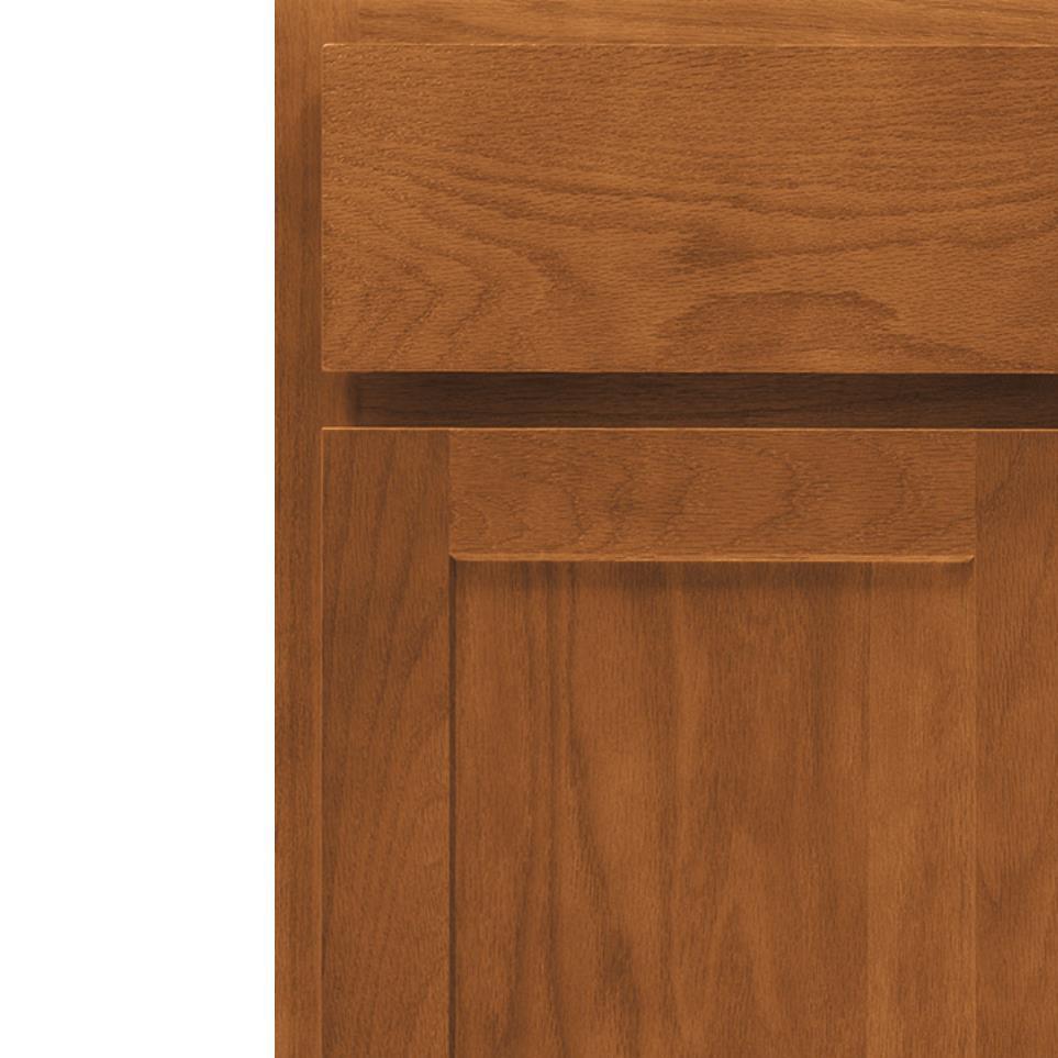 Square Cattail Medium Finish Square Cabinets