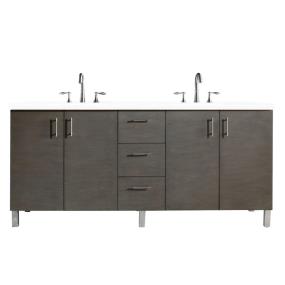 Base with Sink Top Silver Oak Dark Finish Vanities