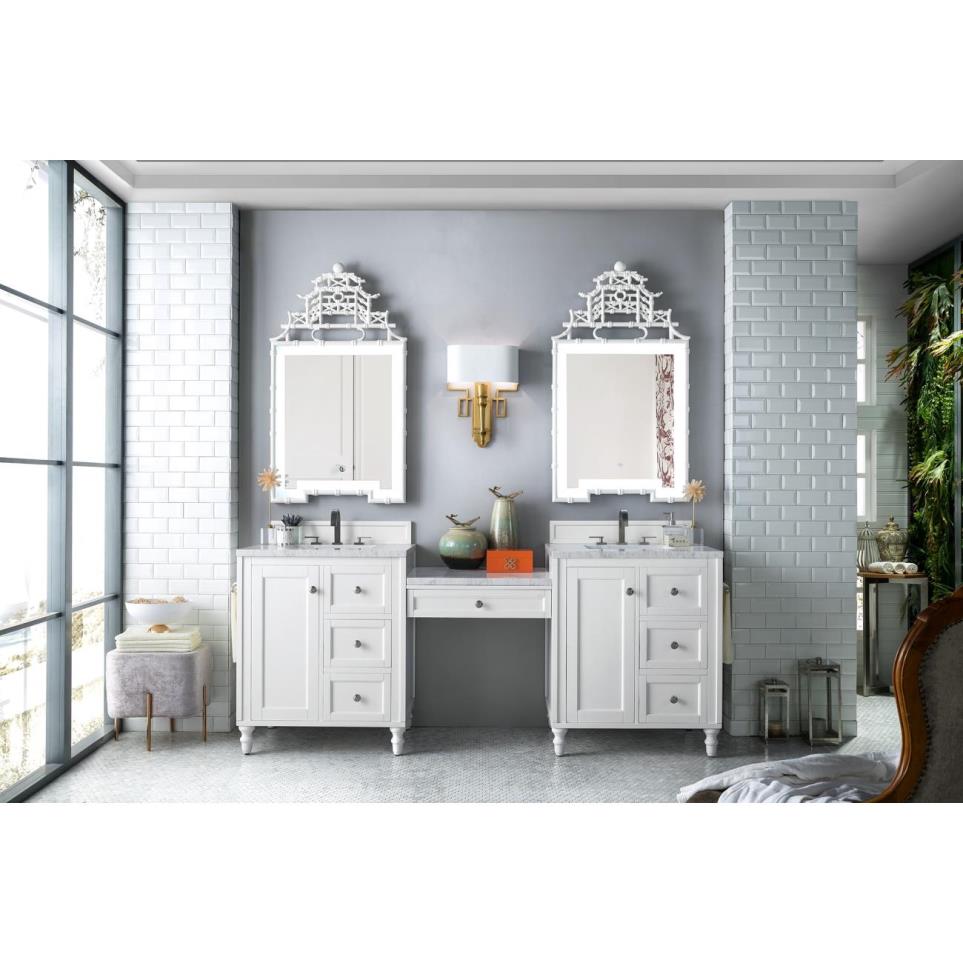 Base with Sink Top Bright White White Vanities