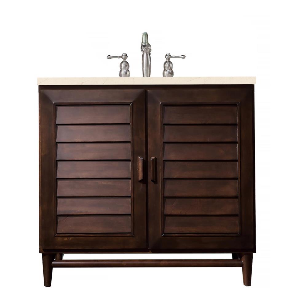 Base with Sink Top Burnished Mahogany Dark Finish Vanities