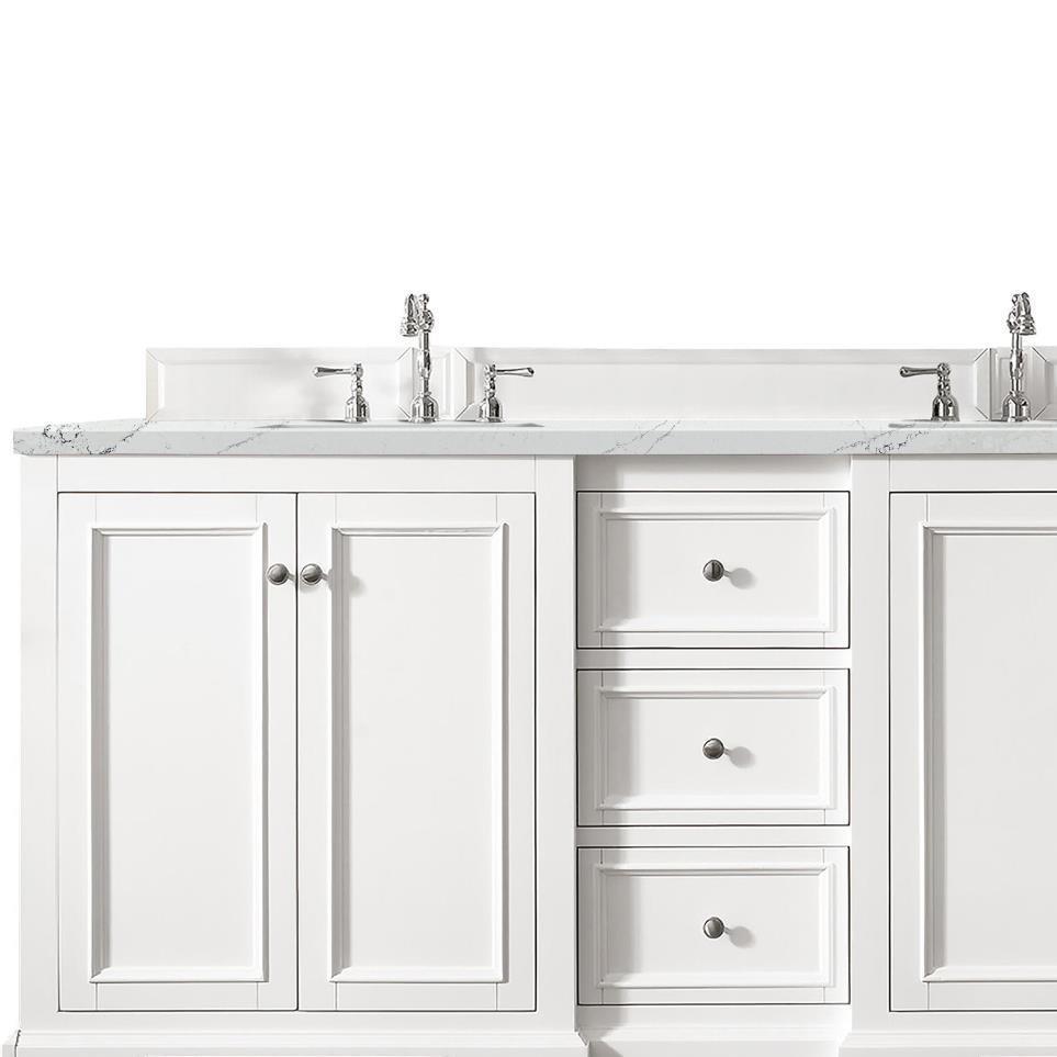 Base with Sink Top Bright White White Vanities