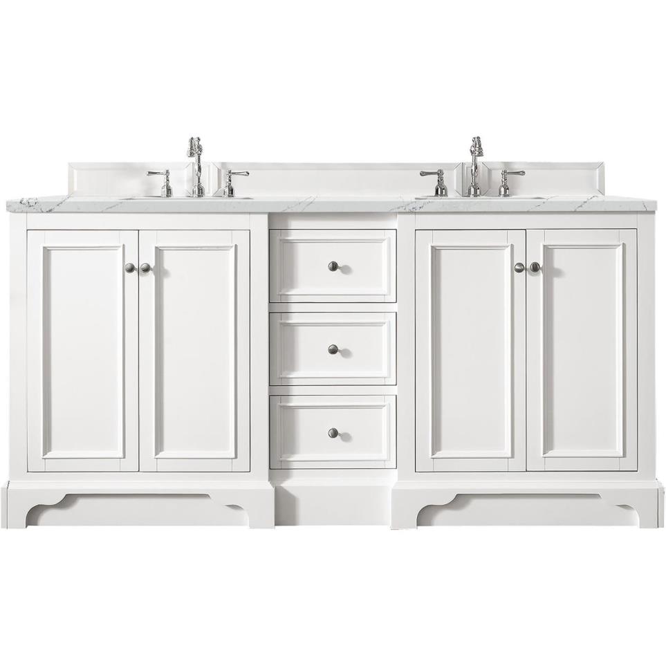 Base with Sink Top Bright White White Vanities