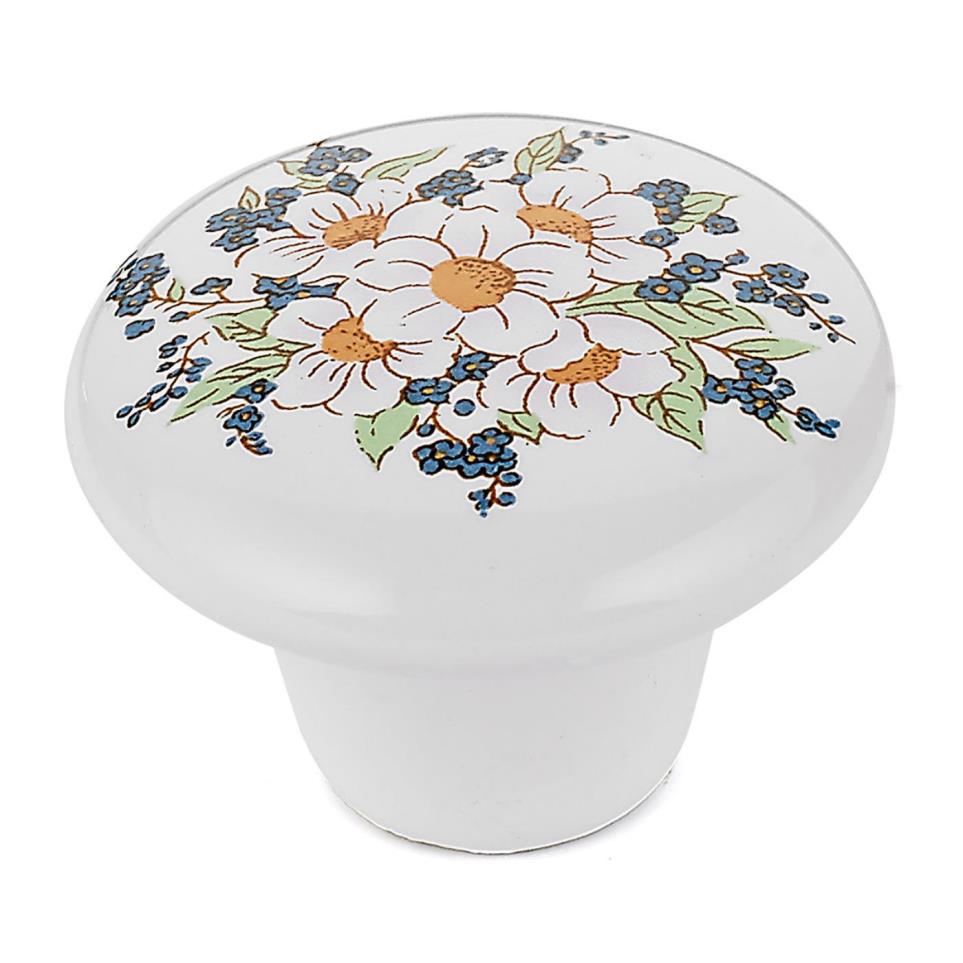Knob Flower Bouquet White Knobs