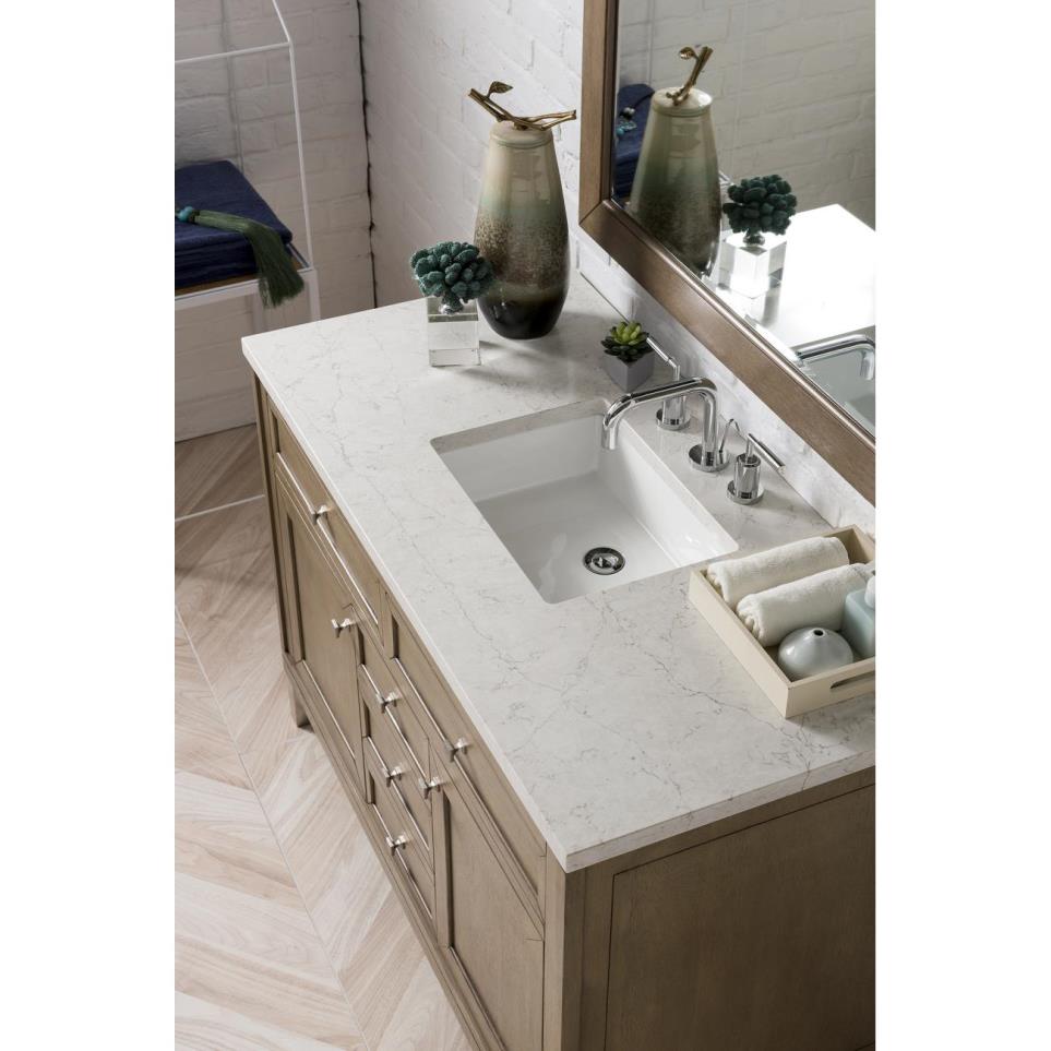 Base with Sink Top White Washed Walnut Light Finish Vanities