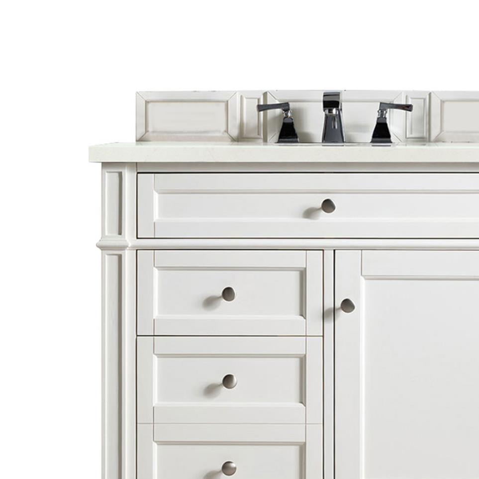 Base with Sink Top Bright White White Vanities