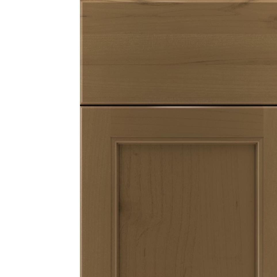 Square Frappe Medium Finish Square Cabinets