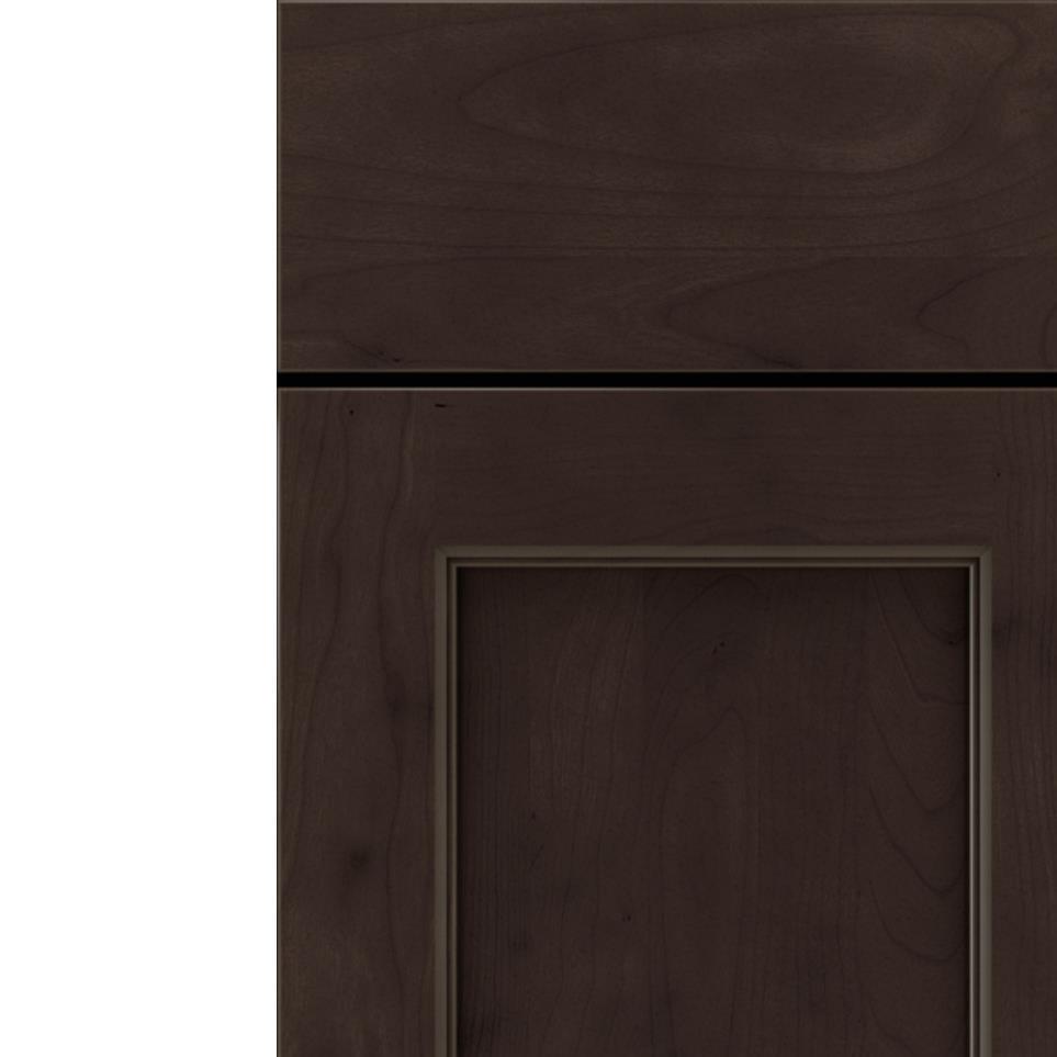 Square Thatch Dark Finish Square Cabinets