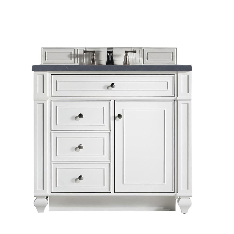 Base with Sink Top Bright White White Vanities