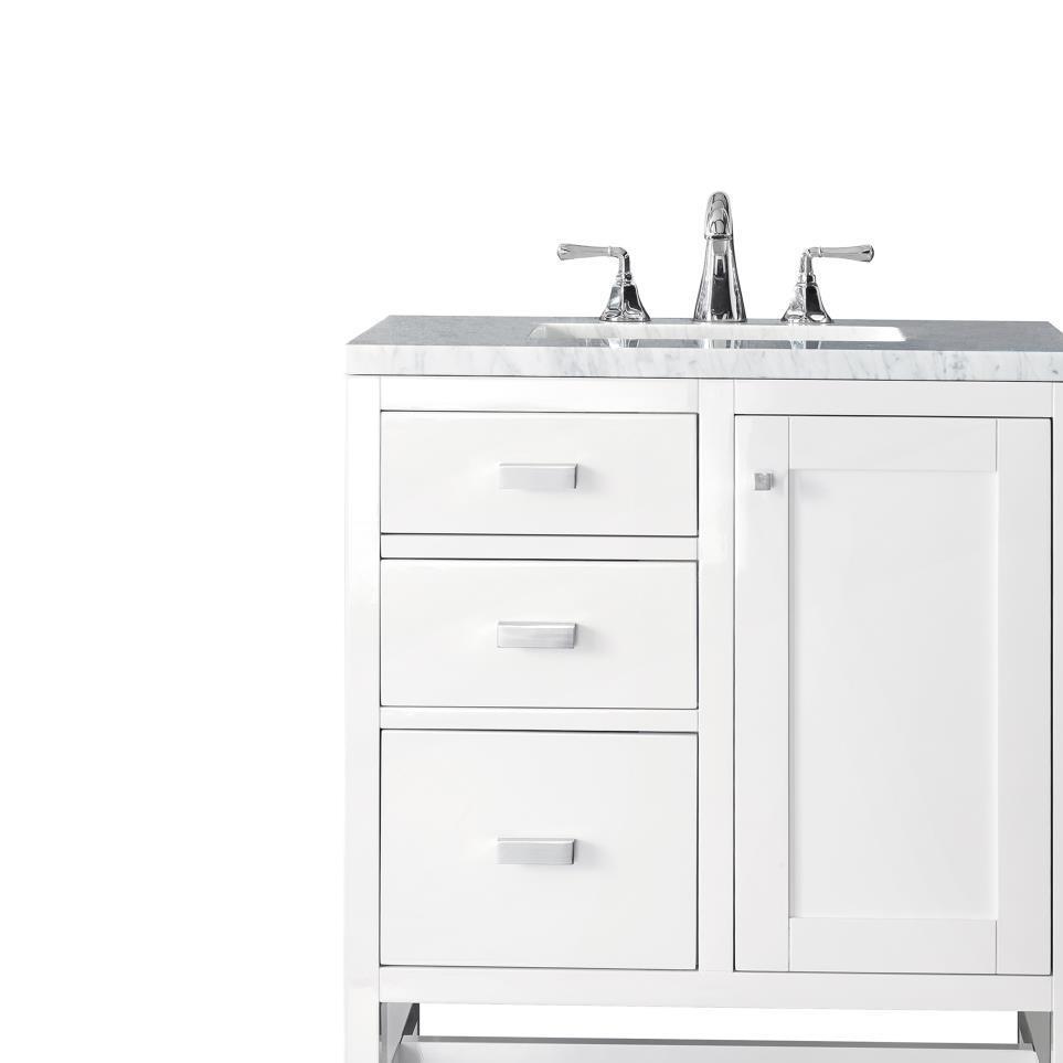 Base with Sink Top Glossy White White Vanities