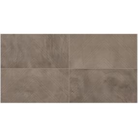 Decoratives and Medallions Rhythm Brown Textured Brown Tile